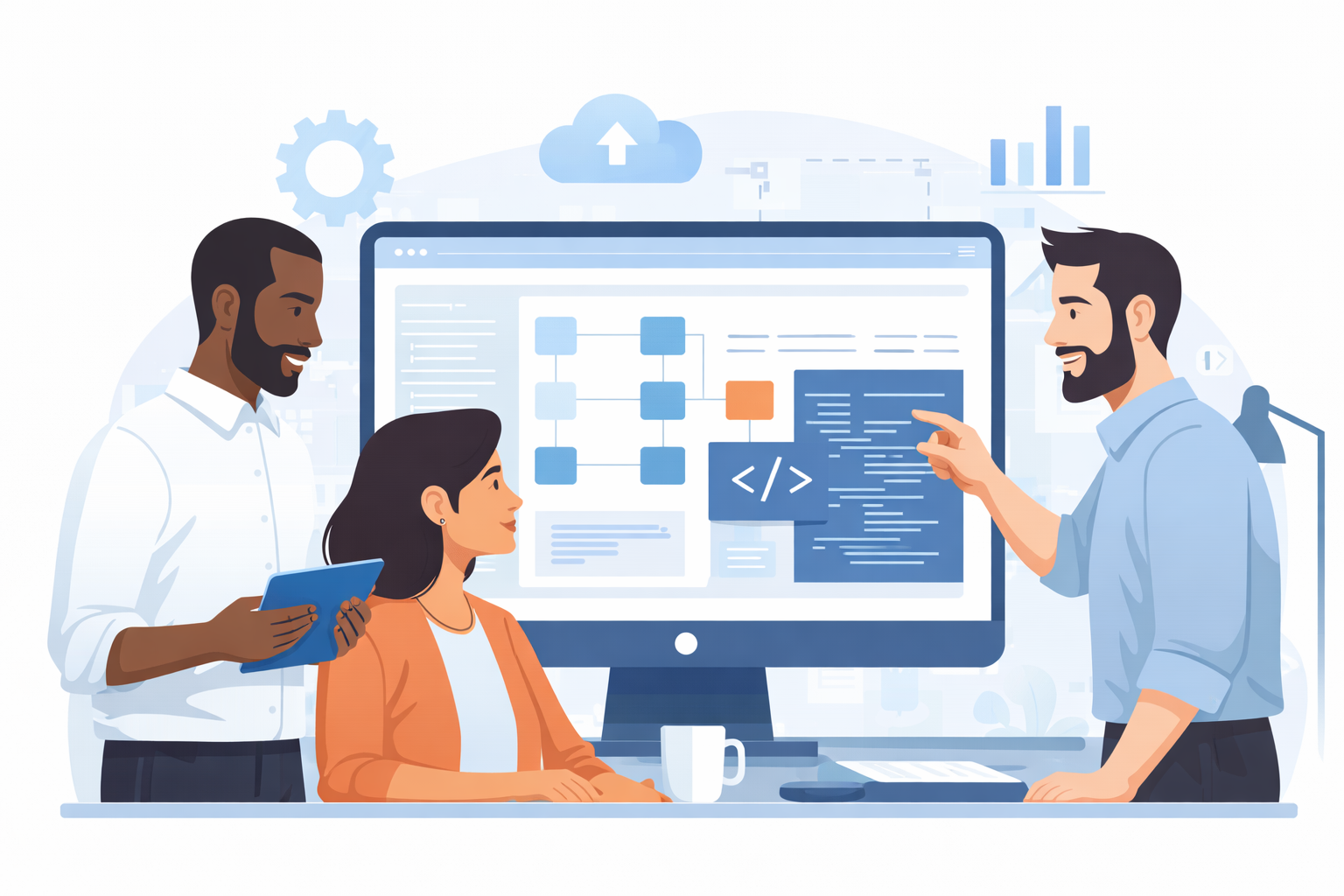 Representação visual de melhoria operacional e controle de processos